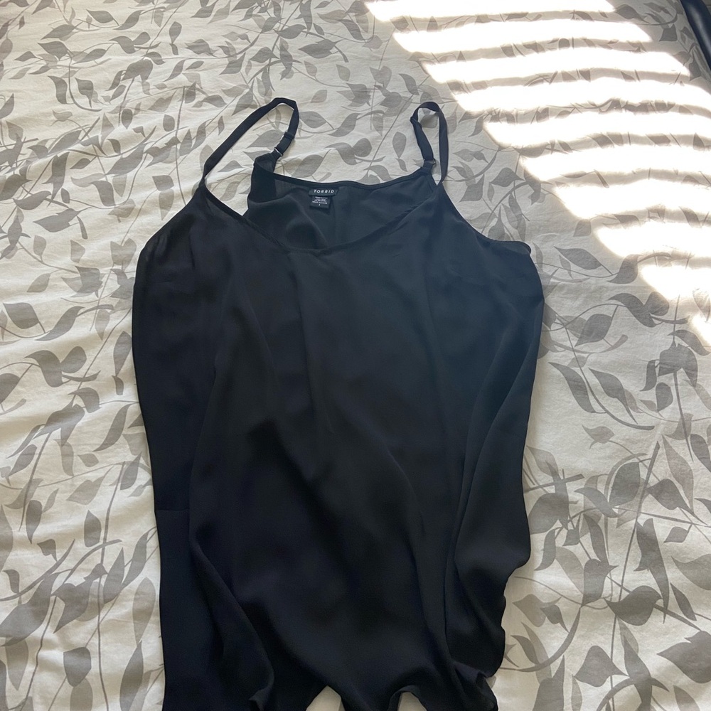 Torrid Black V-Neck Spaghetti Strap Top